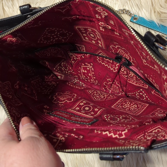 *RARE* Isabella Fiore leather Boston terrier dog shoulder bag purse tote - Picture 6 of 8